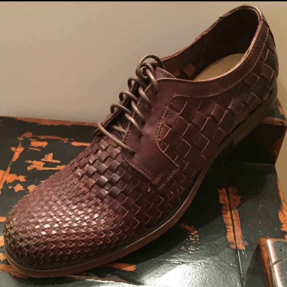 FRYE Mens Woven Leather MANNY Loafer